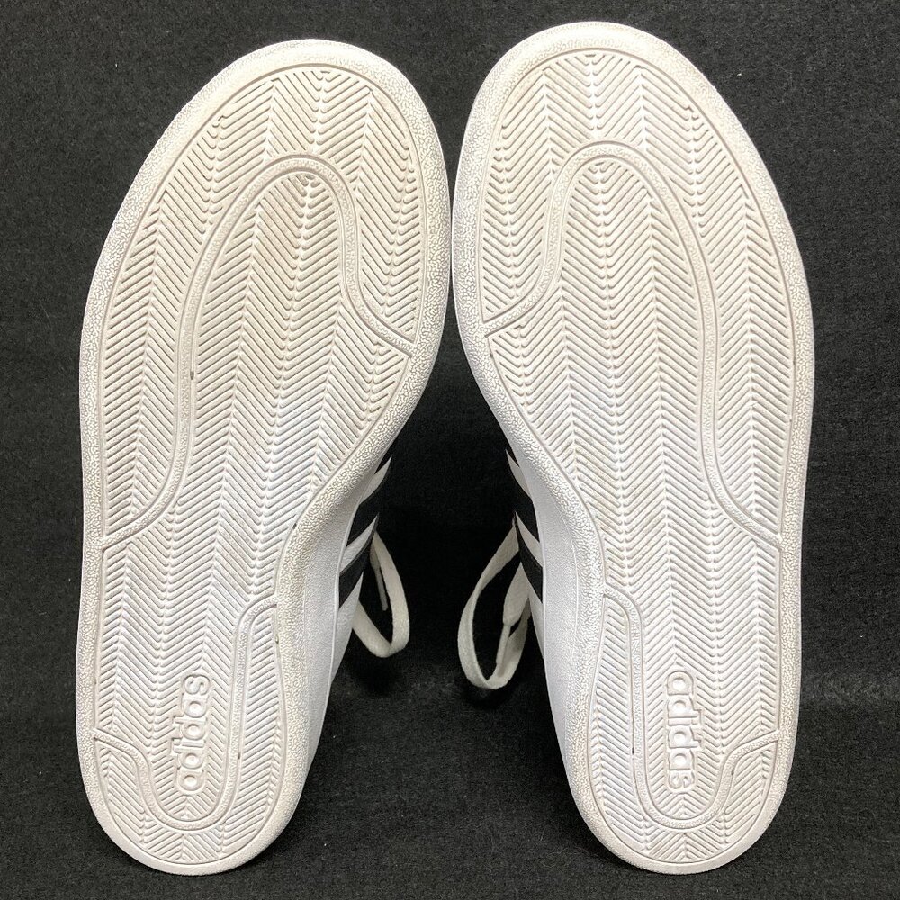 Womens Adidas Shoes Size 10 White Black Cloudfoam Court Sneakers - Picture 8 of 10